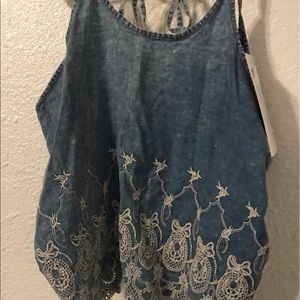 Halter Top with Embroidered Details